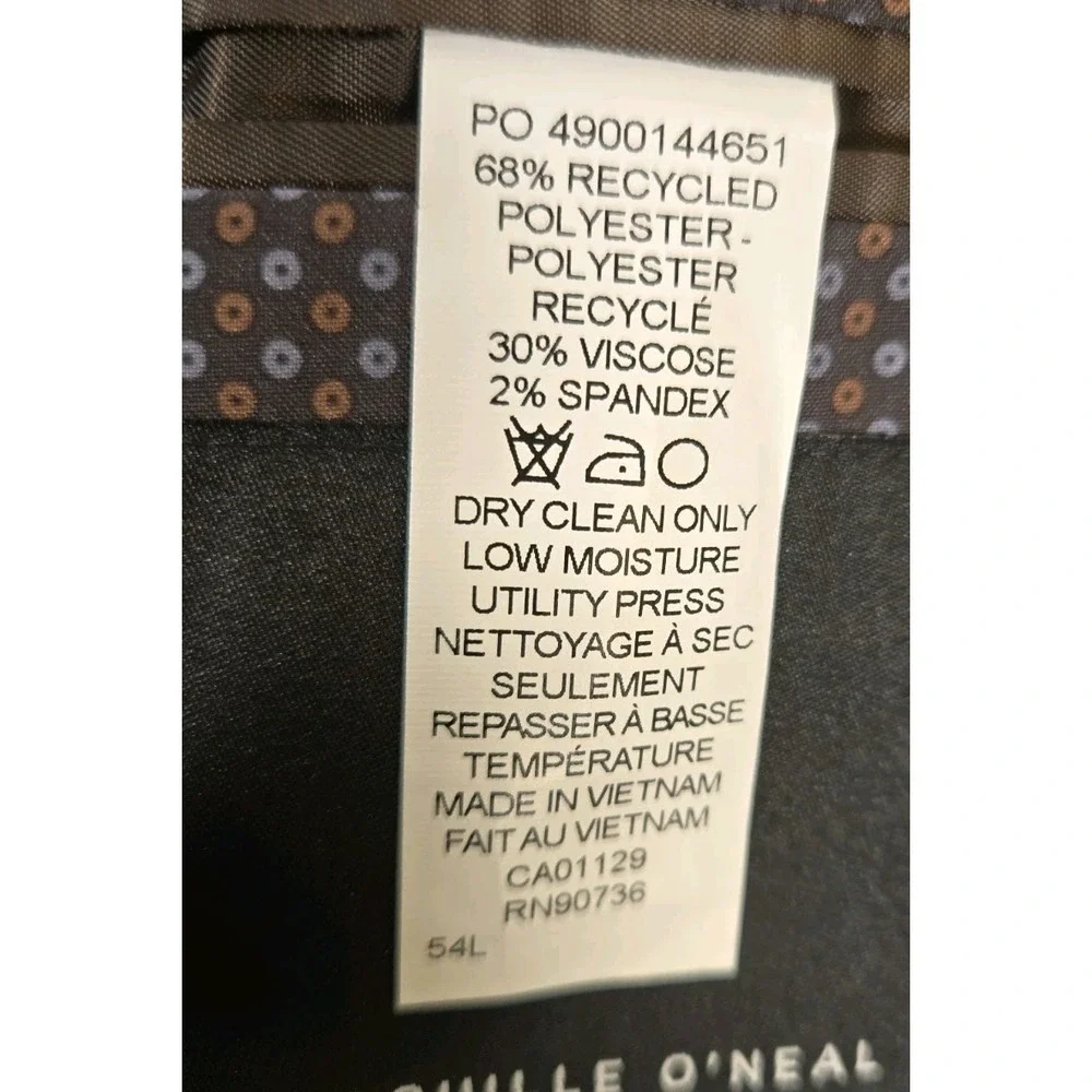 Shaquille O'Neal Suit Jacket 58 REGULAR Sport Coat Brown Stretch NEW